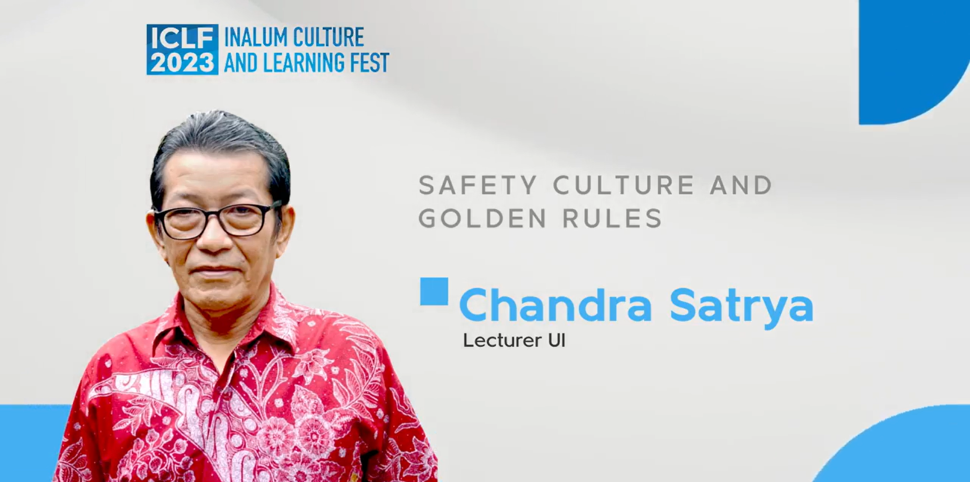 ICLF 2023 - Safety Culture and Golden Rules